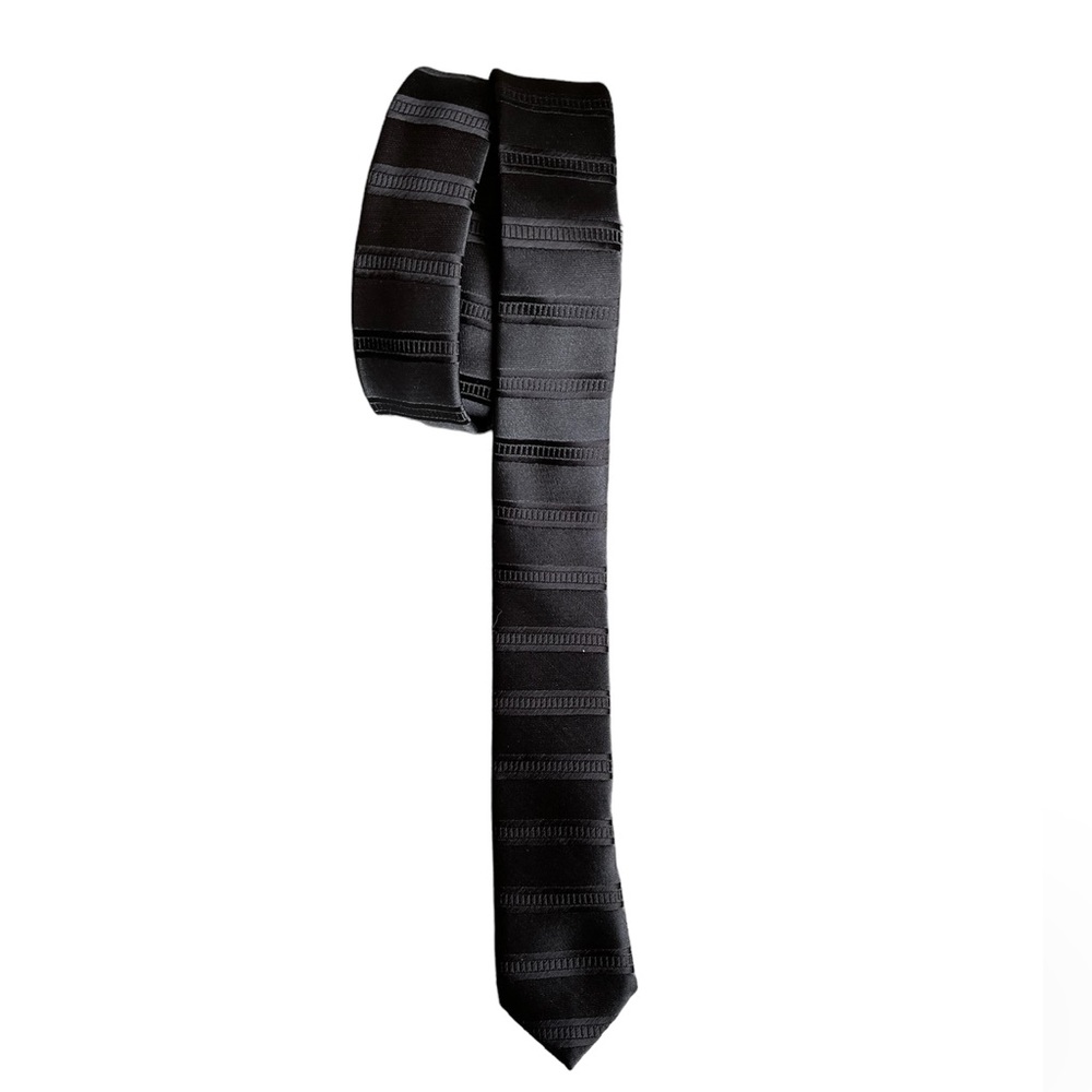 Men’s black striped necktie